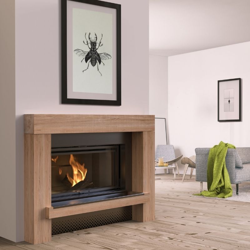 Oak-Frame Black Steel - Cheminée Sur-Mesure
