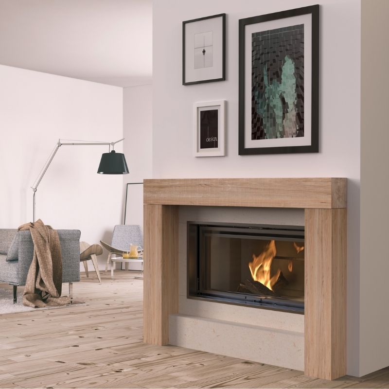 Oak-Frame Moka - Cheminée Sur-Mesure