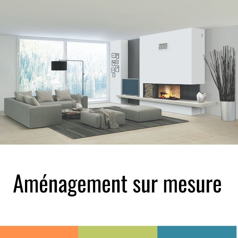 Projet : Cheminée et espace TV - Cheminée Sur-Mesure